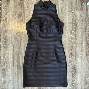 Carmen Marc Valvo Black High Neck Cocktail Dress Women’s Size 6